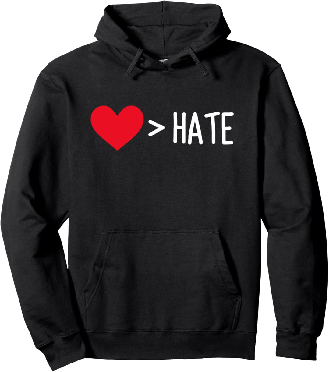 Love Greater Than Hate Valentines Day 2021 kids boys girls Pullover Hoodie