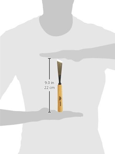STUBAI Stemmeisen Stechbeitel Serie 52 - Form 2 | Gerades Balleisen, schräg - 22 mm, mit Holzgriff,