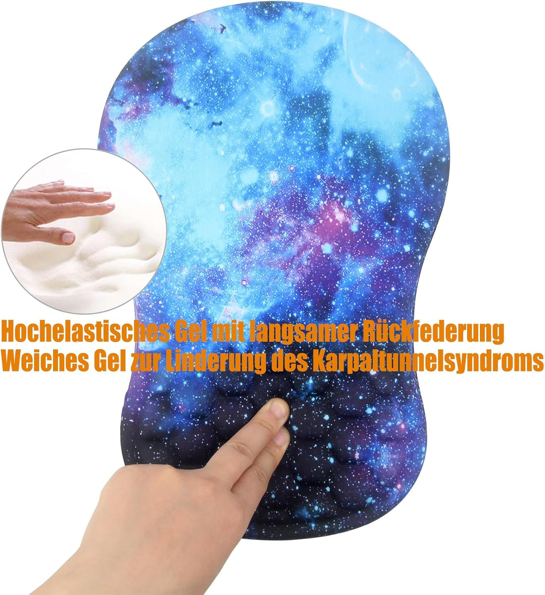 Mauspad mit Handgelenkauflage,Ergonomisches Mousepad zur Linderung von Schmerzen im Karpaltunnel, Me
