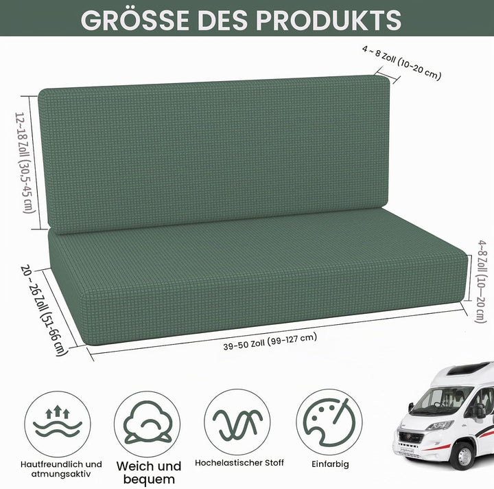 MeYuxg 2 Stück Wohnmobil Esstischkissenbezüge (1 Set), RV-Sitzbezüge, Waschbar Wohnwagen Polster, Wo