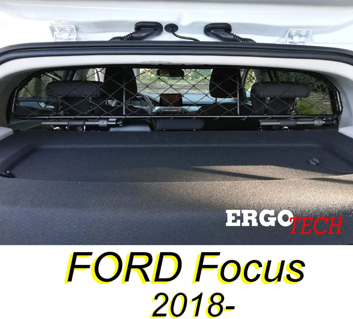 ERGOTECH Trennnetz Trenngitter für Ford Focus (ab BJ 2018), RDA65-HXXS16, für Hunde und Gepäck