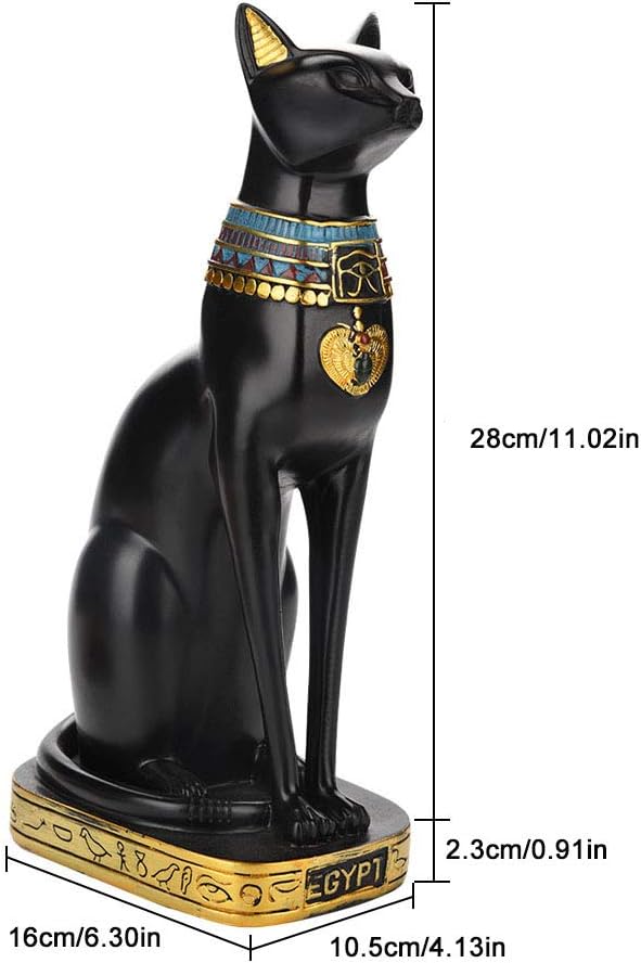 Mumusuki Ägyptische Katzen-Statue, Kunstharz-Sammelfigur, ägyptische Göttin, Katze, Dekorative Statu
