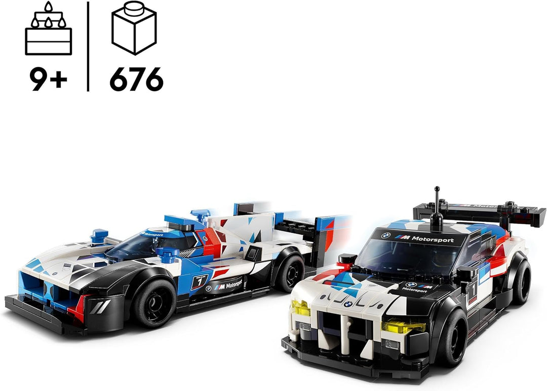 LEGO Icons McLaren MP4/4 & Ayrton Senna Modellauto Set, F1 Rennwagen Bausatz & Speed Champions BMW M