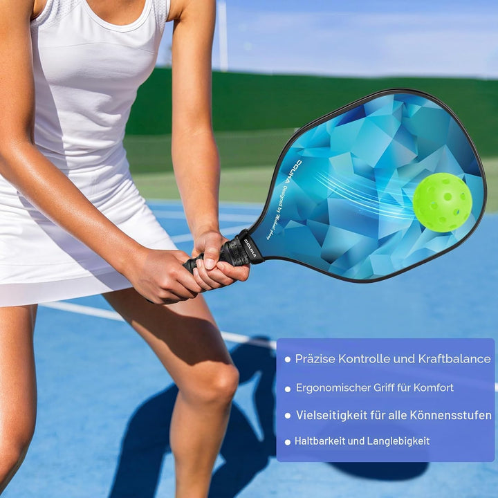 Pickleball-Paddel, USAPA-zugelassen, leichte Pickleball-Paddel, 4 Pickleball-Bälle, 4 kühlende Handt