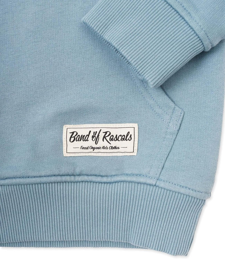 Band of Rascals Kinder Kapuzenpullover Plain aus Bio-Baumwolle 98-104 Arctic-blue, 98-104 Arctic-blu