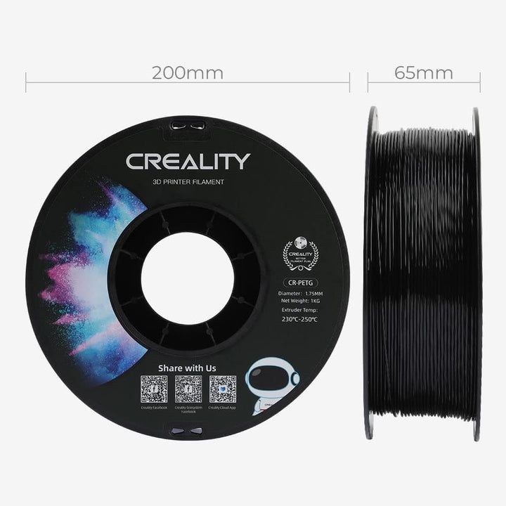 Creality CR-PETG 3D-Druckfilament 1,75 mm, Ausgezeichnete Zähigkeit, Hohe Präzision, Geruchlos, Ungi