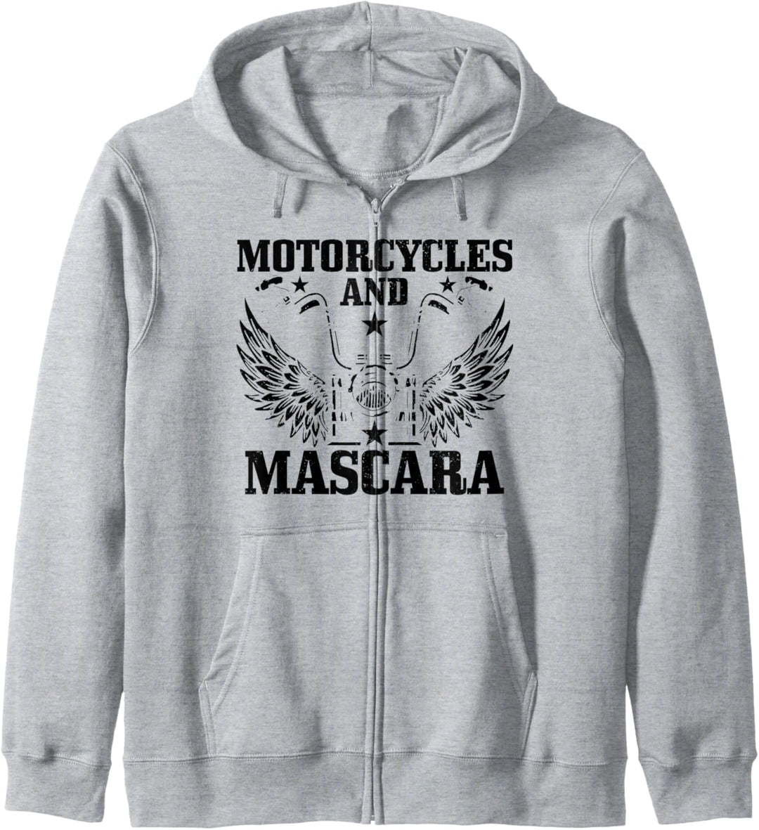 Motorräder Und Mascara Biker Girl Lustige Vintage-Biker Kapuzenjacke