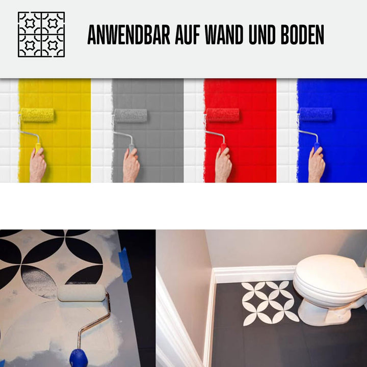 ARCANE INDUSTRIES FLIESENLACK : Fliesenfarbe für Küche und Badezimmer - Wandfliesen RAL 1015 - Helle