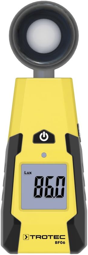 TROTEC BF06 Luxmeter Lichtstärkemessung Detektor Infrarot-Filter Messung von Beleuchtungsstärke und