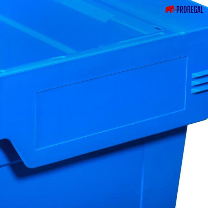 PROREGAL Conical Mehrweg-Stapelbehälter Blau | HxBxT 27,3x40x60cm | 47 Liter | Lagerbox Eurobox Tran