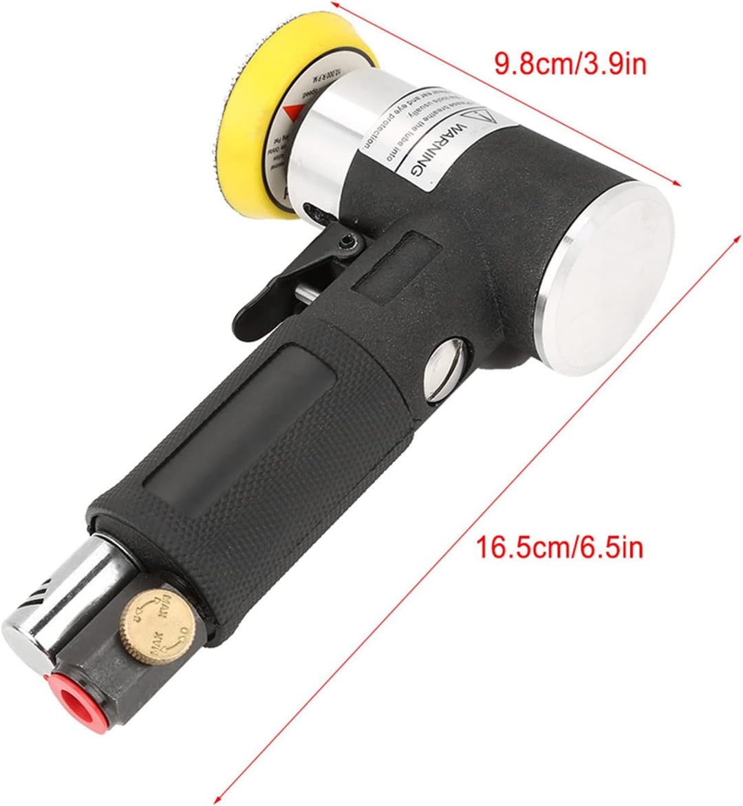 AT-1502 Mini Druckluft-Winkelschleifer, 90° Pneumatische Polierschleifmaschine, 5,1-7,6 cm Schleifpa