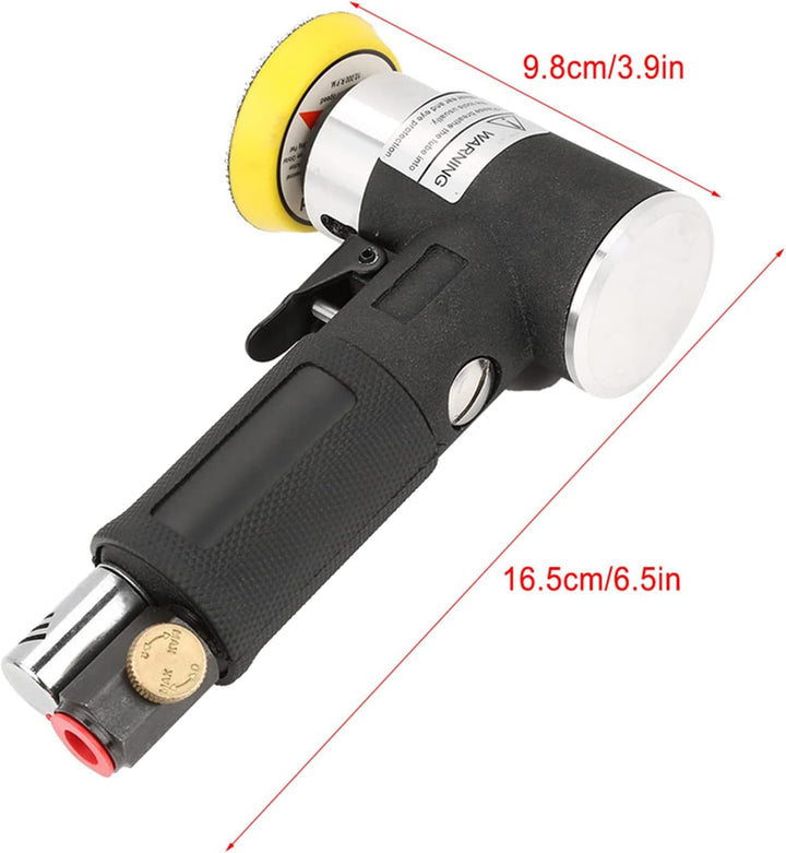 AT-1502 Mini Druckluft-Winkelschleifer, 90° Pneumatische Polierschleifmaschine, 5,1-7,6 cm Schleifpa
