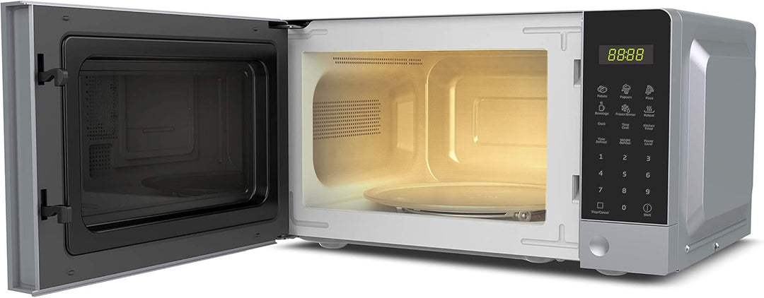 Beko MOC201103S Mikrowelle, digital, 20 l, 700 W, Silber, 45,2 x 32,5 x 23,7 cm Silber / Schwarz, Si