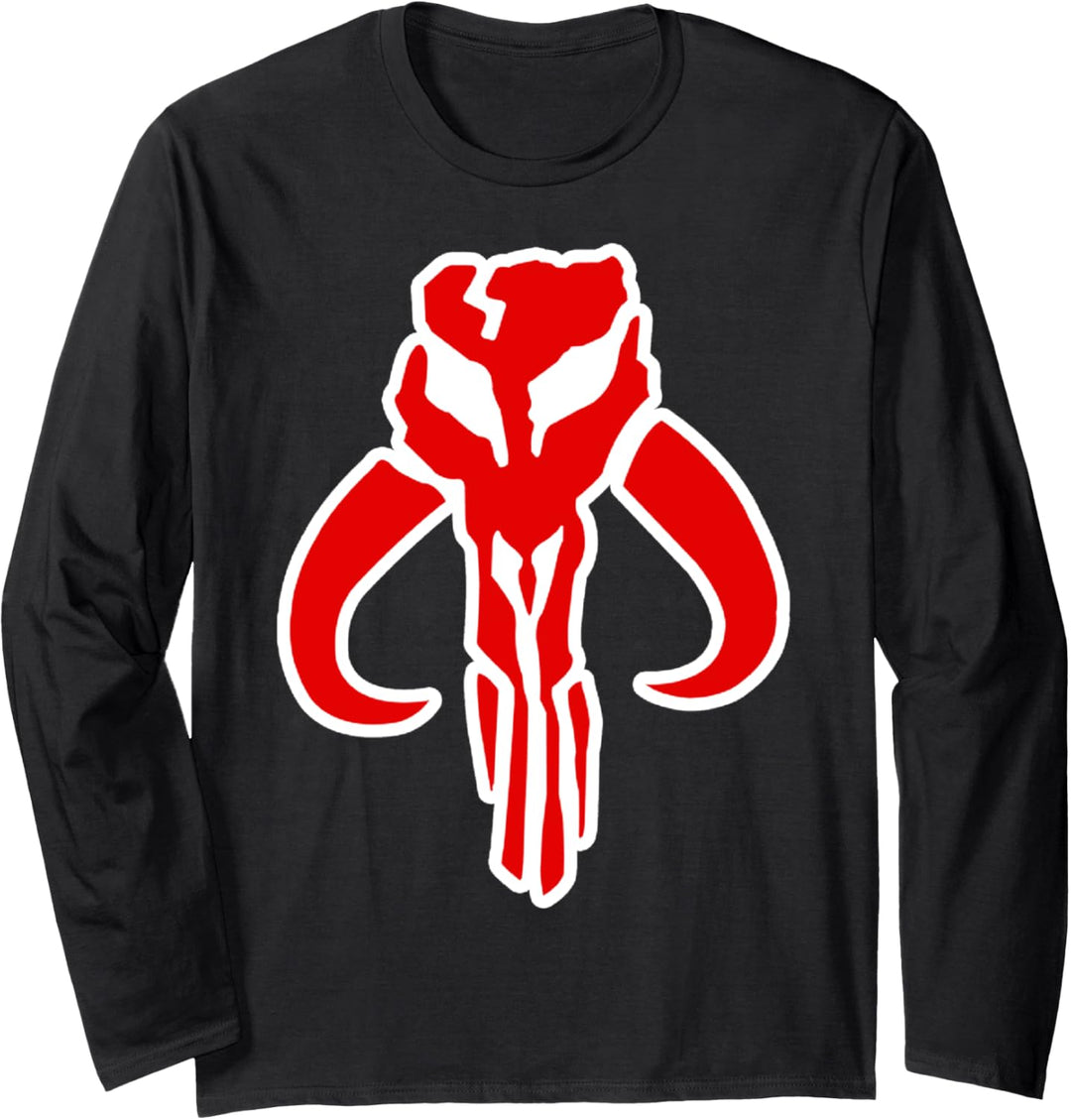 Star Wars Mandalorian Skull Bright & Bold Logo Langarmshirt