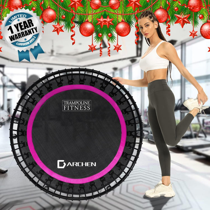 DARCHEN Krtpm Fitness Trampolin Einheitsgrösse 550F - Rosarot - mit Spanngummi-Abdeckung, Einheitsgr