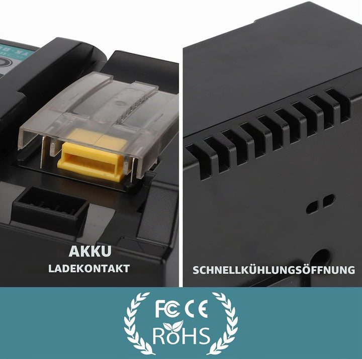 3A Ladegerät für Makita 18V Akku DC18RC 14.4-18V für BL1850 BL1860B BL1830B BL1840B Li-Ion Akku Ersa