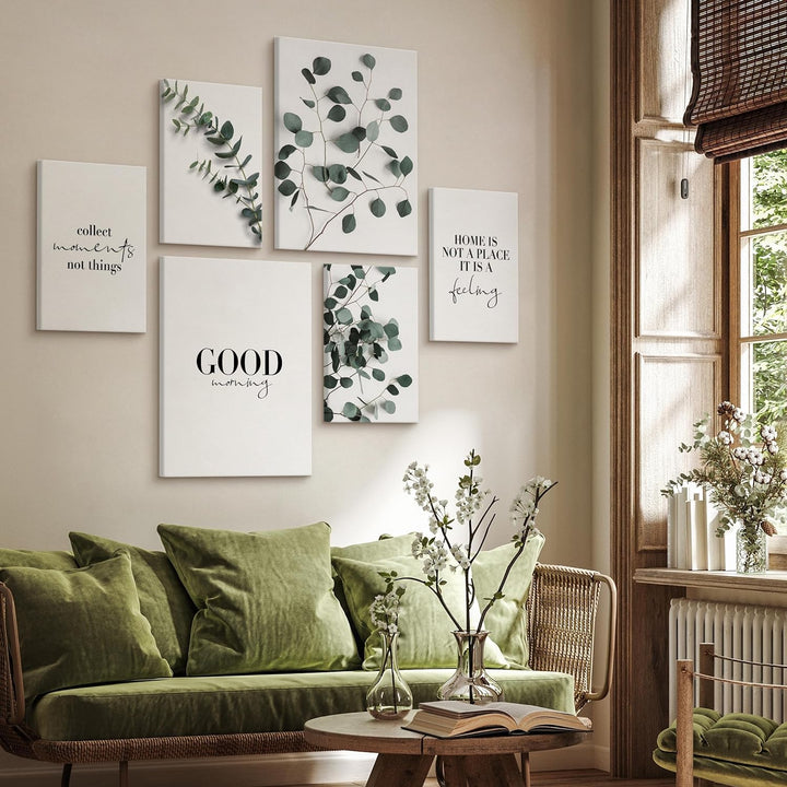 Muralo - Wandbilder Set - Leinwand Bilder Set Aufhängefertig - Bilder für Wohnzimmer Schlafzimmer -