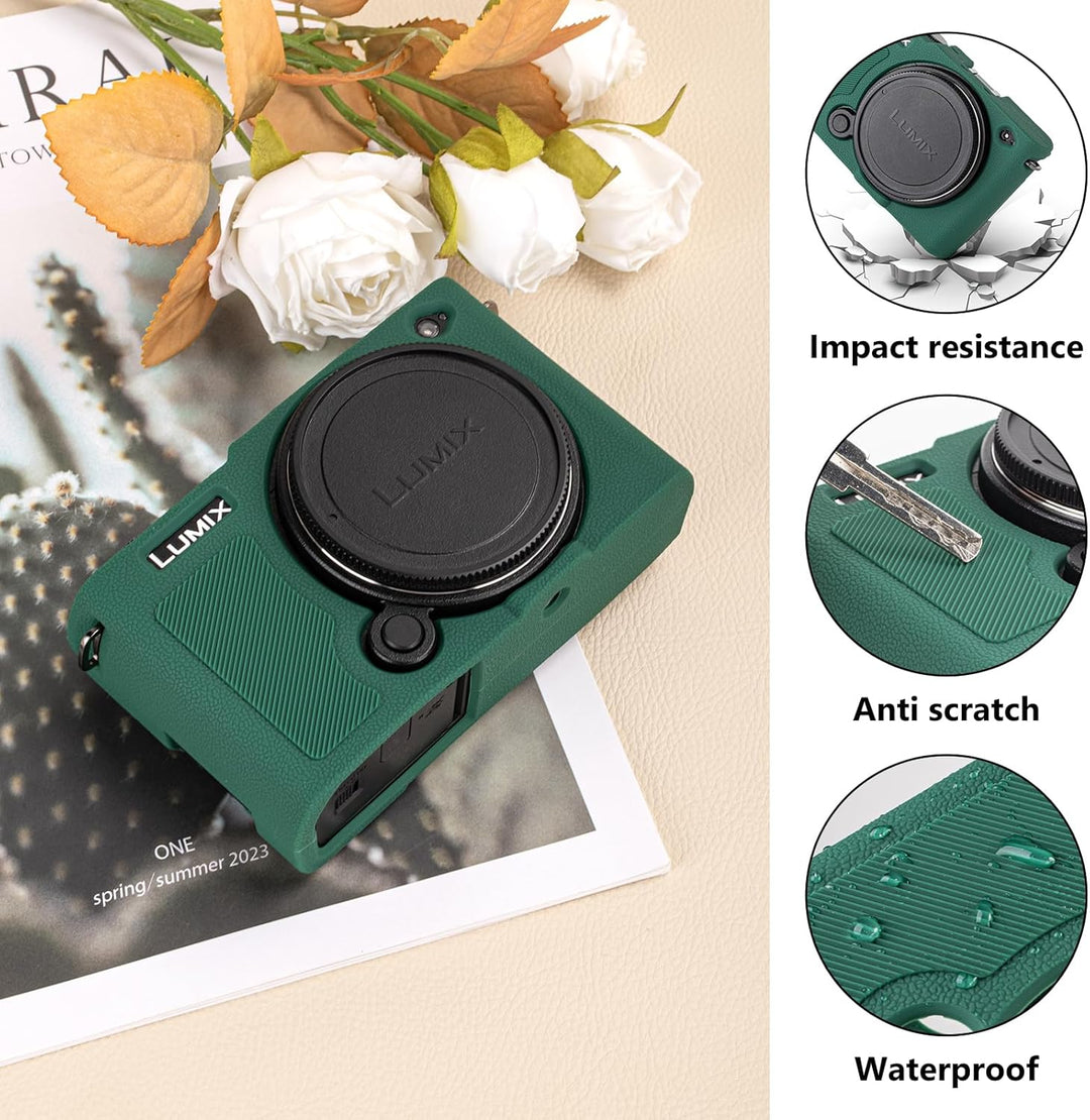 MUZIRI KINOKOO Weiche Silikon Tasche Kompatibel für Panasonic Lumix S9 Mirrorless Kamera, Schutzhüll