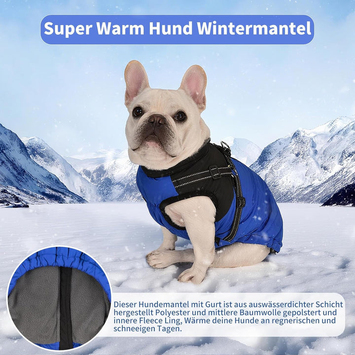 Hundemantel Hundejacke Winter Wasserdichter Hundemantel Kleiner Hundemantel Welpen Harness Hundemant