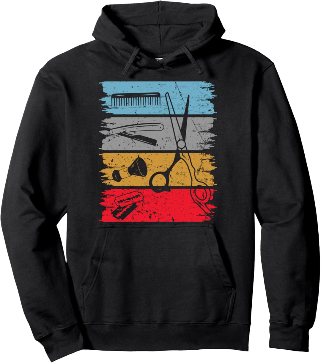 Barber Vintage Hairstylist Retro Haarstylist Friseur Frisör Pullover Hoodie