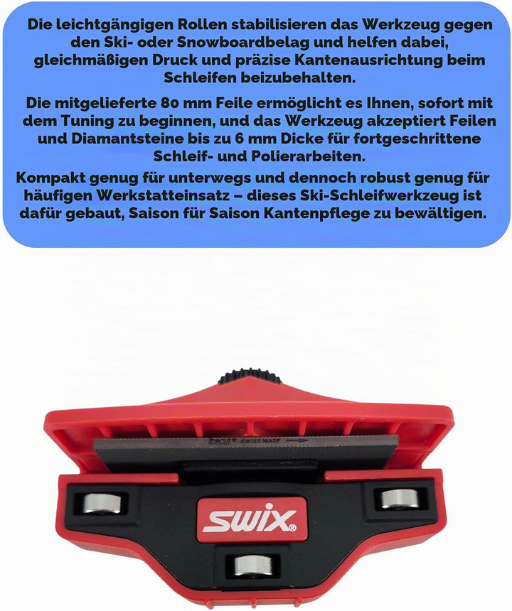 Swix Ski Kantenschleifer TA3008 Phantom R Edge Rot Einheitsgrösse, Rot Einheitsgrösse