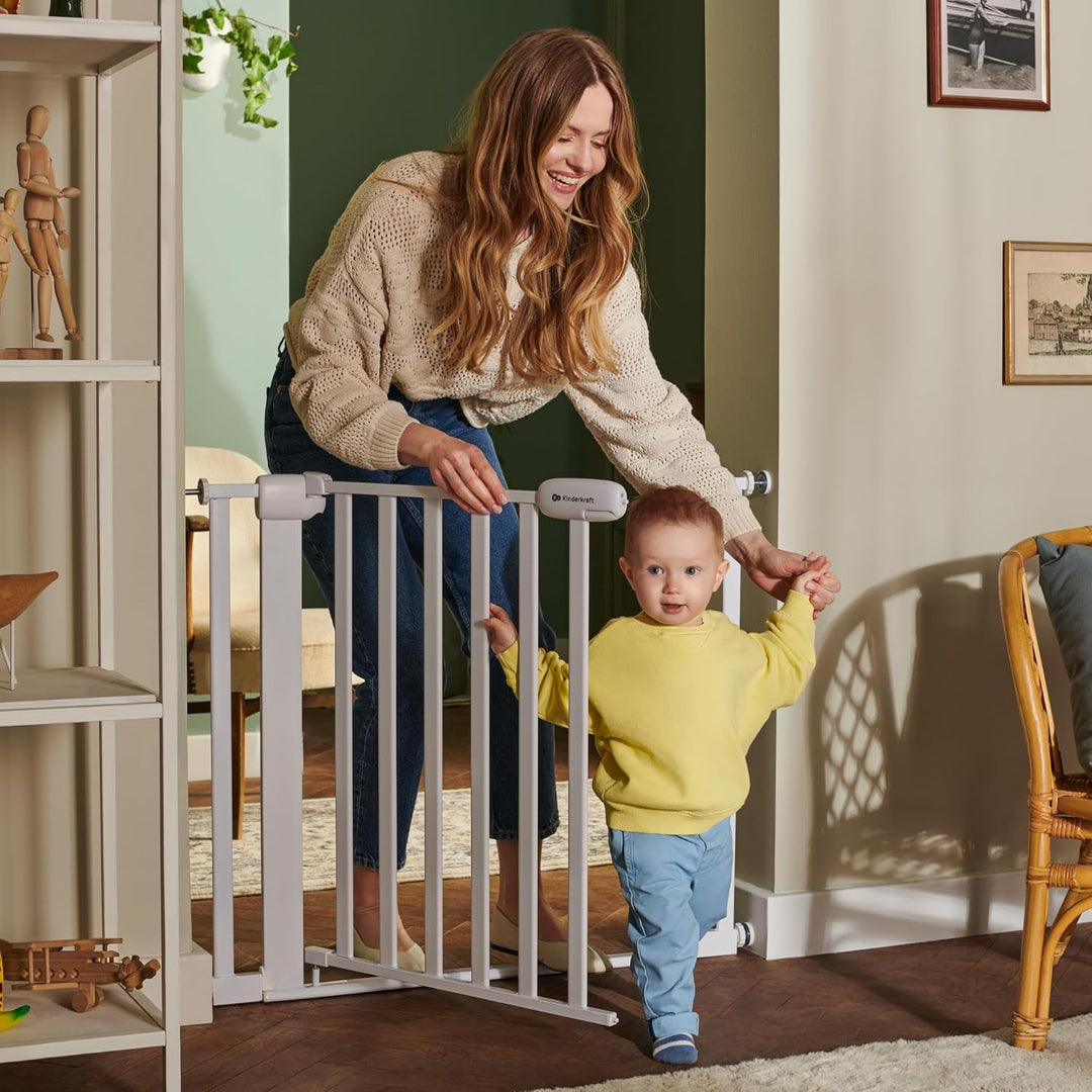 Kinderkraft LOCK&amp;GO Treppenschutzgitter Ohne Bohren, Türschutzgitter, Kinderschutzgitter, von 75 bis
