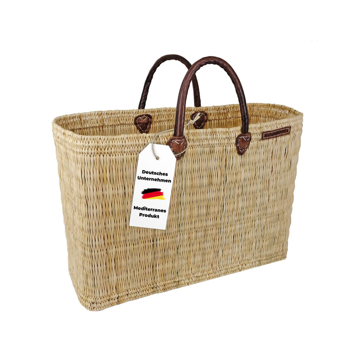 Schilfrohrtasche XL 54x39x21cm NATUREHOME - besonders grosser handgeflochtener Shopper aus natürlich