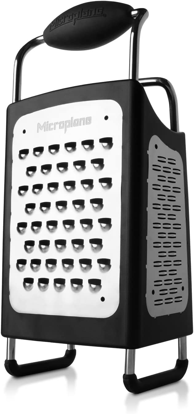 Microplane Verstellbarer Gemüsehobel mit V-Klinge und Julienneklingen-Einsatz mit Edelstahlklingen i