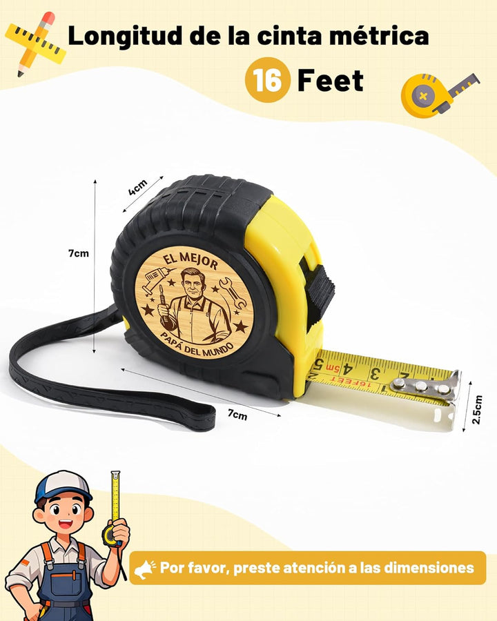 CheersLife 5M Massband Papa Geschenk, Geschenke für Papa, Bester Papas Geschenk, Dankeschön Geburtst