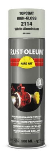RUST-OLEUM 2184 Hard Hat Decklack Farbspray, stahlgrau-ral 7001 Stahlgrau-ral 7001 0.5 kg, Stahlgrau