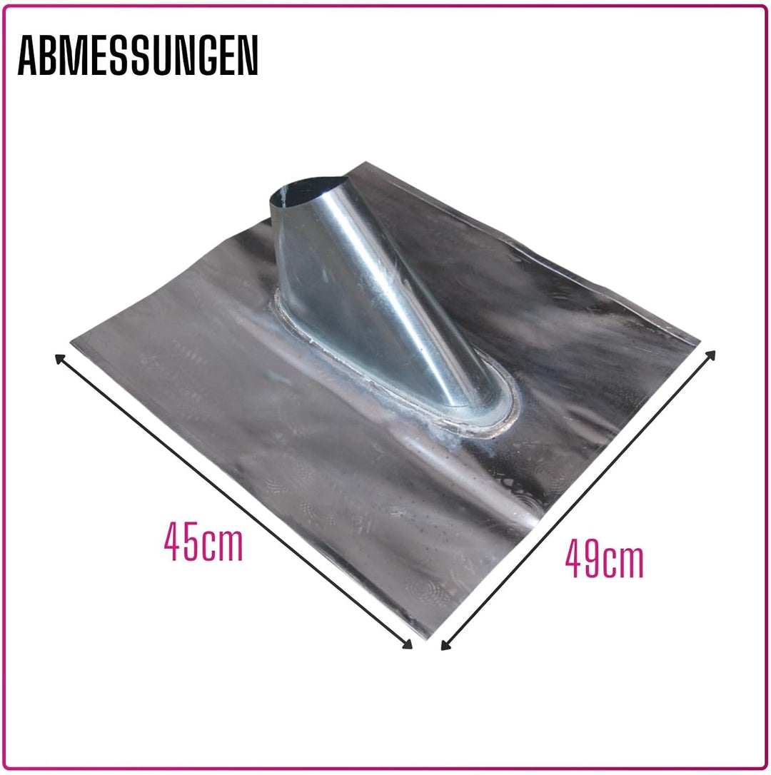 Bleidachziegel 45 x 49 cm - ohne Kabeldurchführung I Antennenziegel für Mast bis 60 mm Durchmesser I