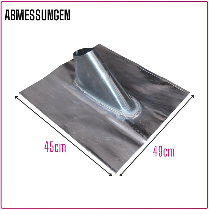 Bleidachziegel 45 x 49 cm - ohne Kabeldurchführung I Antennenziegel für Mast bis 60 mm Durchmesser I