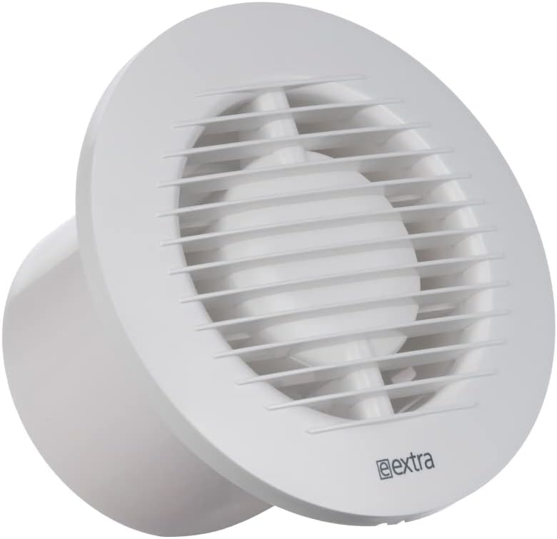 EUROPLAST Ø 100 mm Abluftventilator leise – Badlüfter weiss – Wandventilator für Küche WC Badezimmer