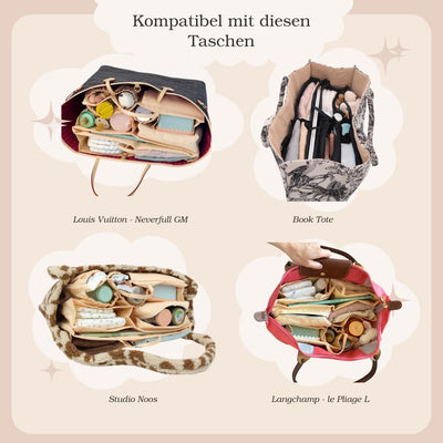 lilibell Wickeltasche Granda - Grosse Babytasche Taschenorganizer Innentasche Baginbag Inlett für di