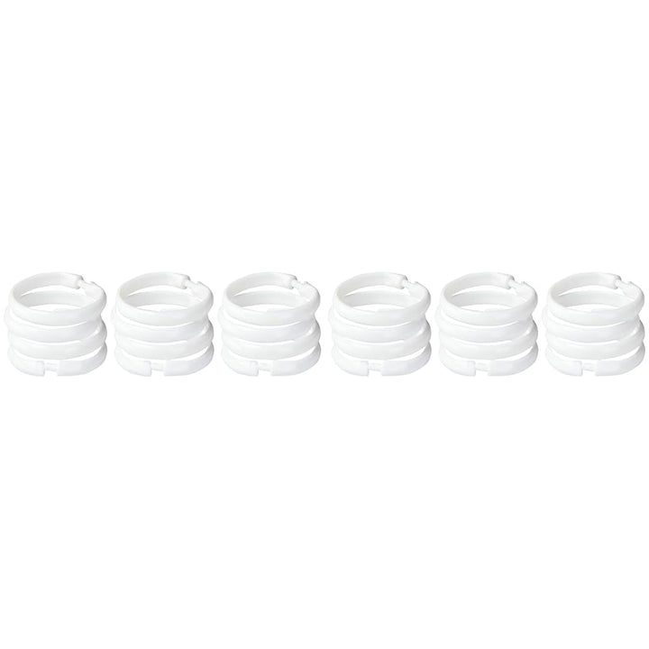 WENKO Duschvorhangringe gross Weiss 12er Set 12er Set Weiss (Packung mit 2)
