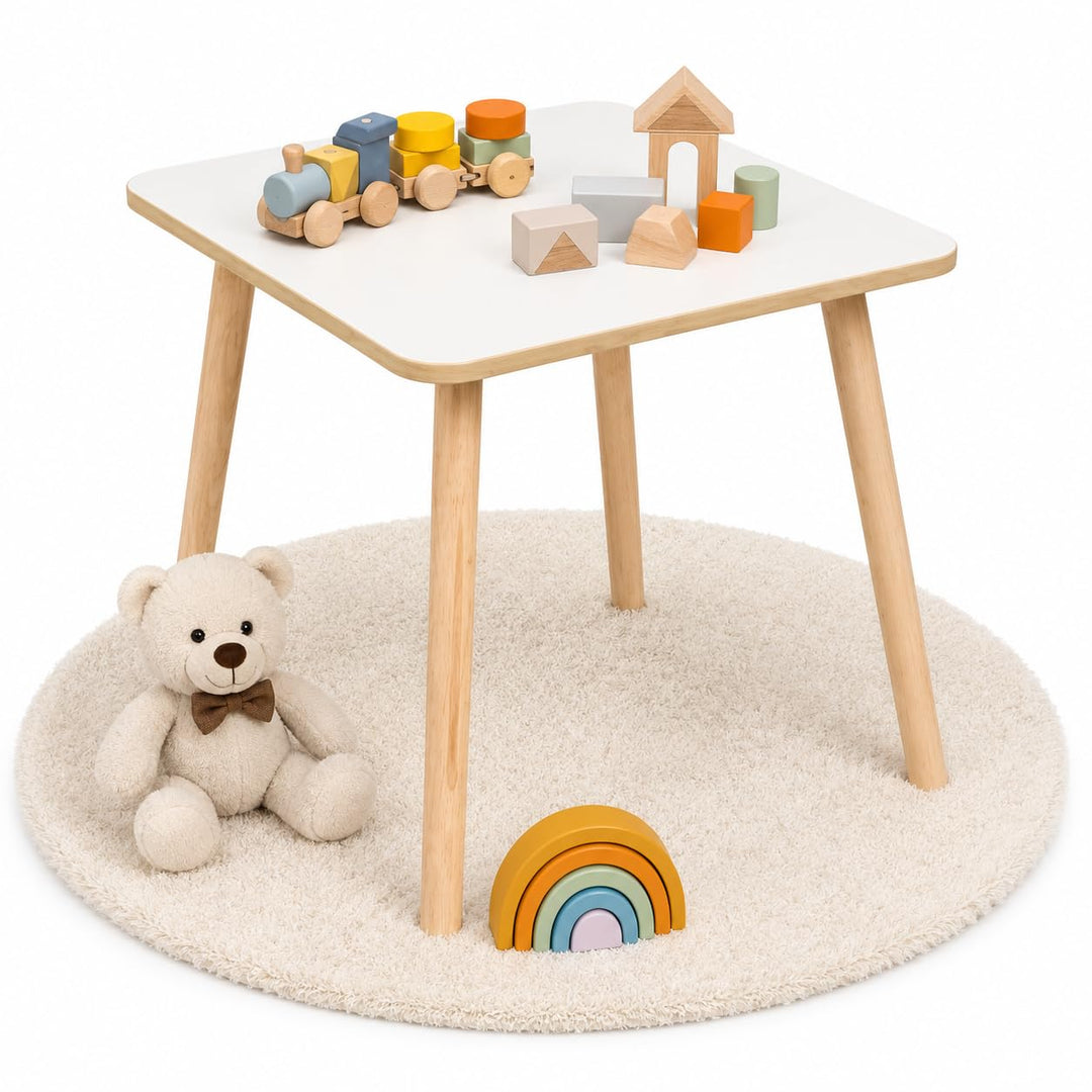 Kindertisch 50 x 50 x 47 cm – Quadratischer Holztisch für Kinderzimmer | MDF Spiel- &amp; Lerntisch Chil