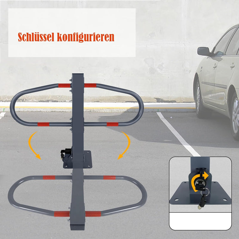 LZQ Klappbar Parkplatzsperre Parkplatzbügel Parkbügel Parkplatzsperre Für Privates Oder Gewerbliches