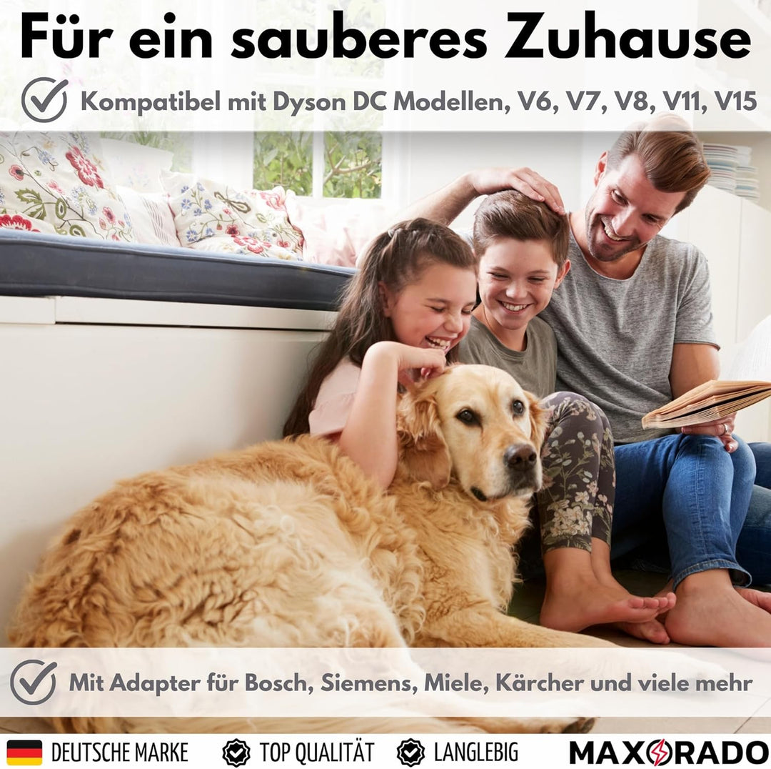 Tierhaarentferner mit Schlauch Staubsauger Aufsatz Fellbürste passend für Dyson V6 V7 V8 V11 V15 für