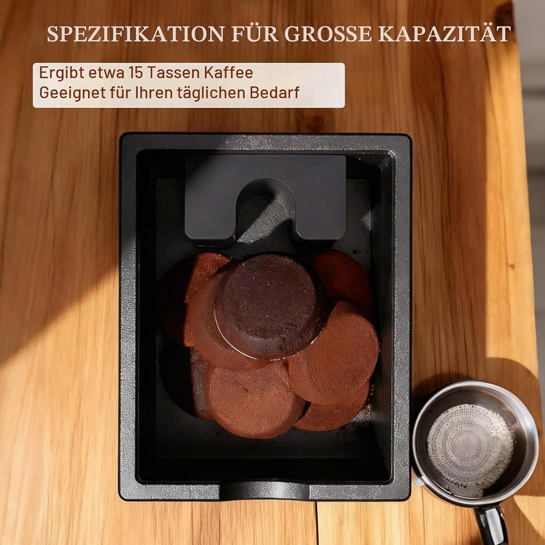 Abklopfbehälter für Siebträger,Kaffeesatz Abschlagbehälter, Abklopfbehälter mit grösserem Fassungsve