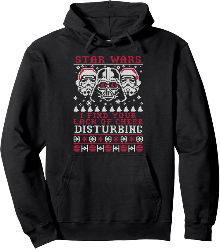 Star Wars Vader & Troops Lack Of Cheer Holiday Pattern Pullover Hoodie