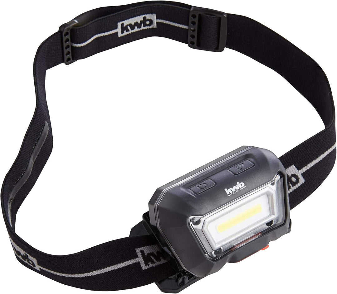 kwb Akku Kopf-Leuchte mit Bewegungs-Sensor (Ein/Aus) COB LED Technik, 1500 mAh Li-Ion Batterie, ANSI