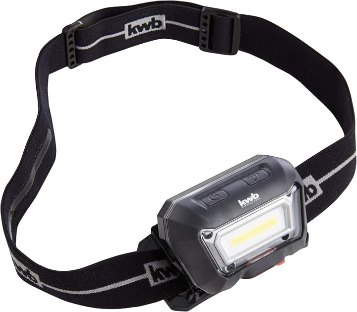 kwb Akku Kopf-Leuchte mit Bewegungs-Sensor (Ein/Aus) COB LED Technik, 1500 mAh Li-Ion Batterie, ANSI