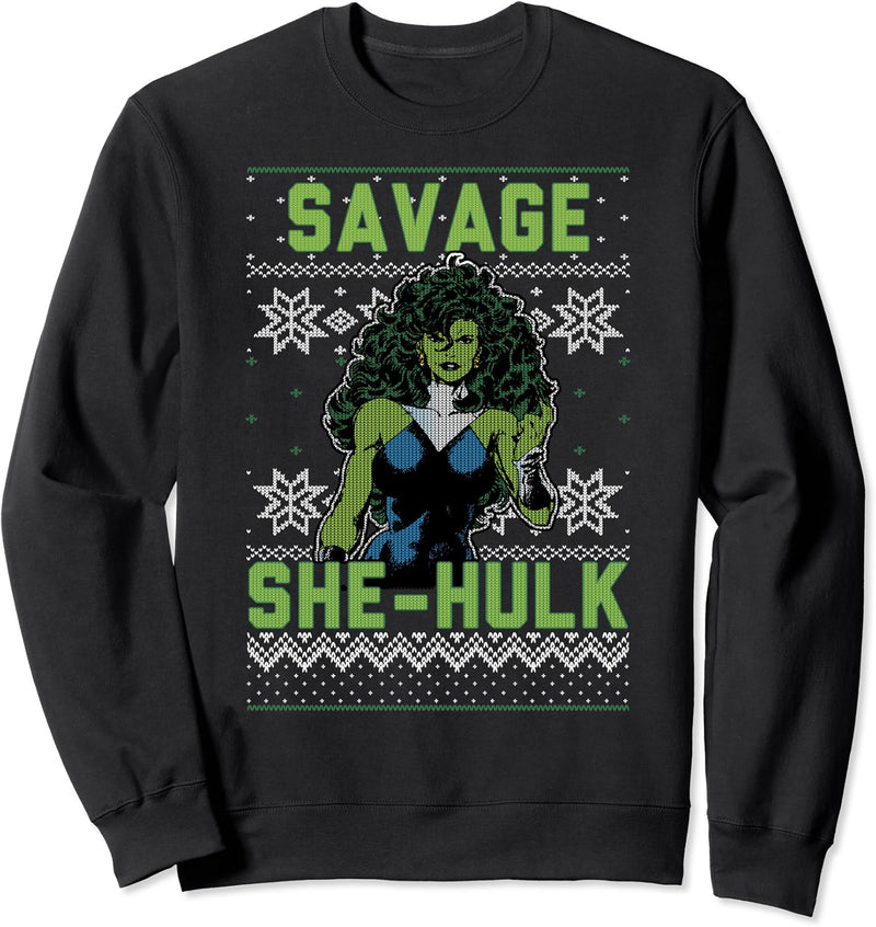 Marvel She-Hulk Savage Ugly Christmas Sweater Sweatshirt