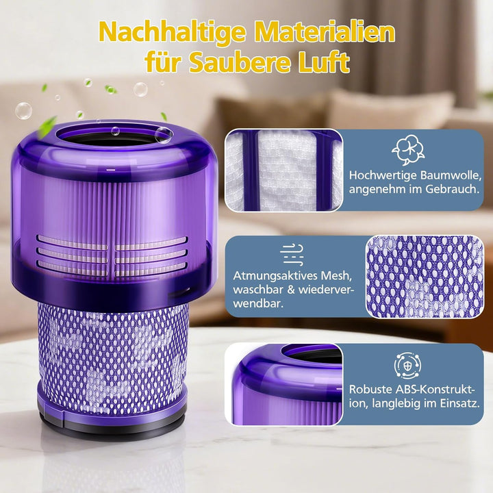 V11 Filter für Dyson, 3 Stück Vakuumfilter-Ersatz kompatibel mit Dyson V11 Absolute Torque Drive Ani