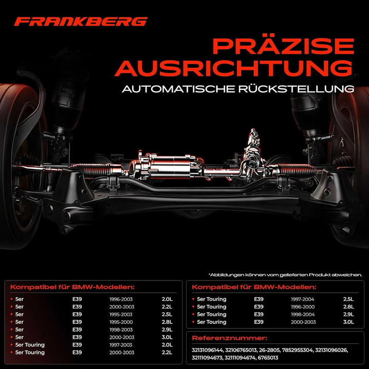 Frankberg Lenkgetriebe Servolenkgetriebe Hydraulisch für Linkslenker Kompatibel mit 5er E39 2.0L-3.0