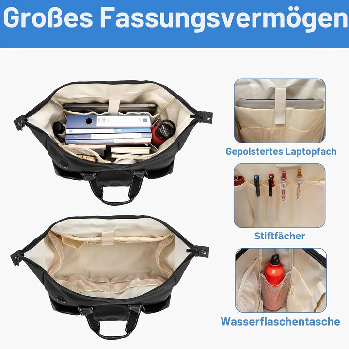 Damero Lehrer Schultertasche, Laptop Handtasche Damen mit mehreren Fächern, Lehrerbedarf Tasche Akte