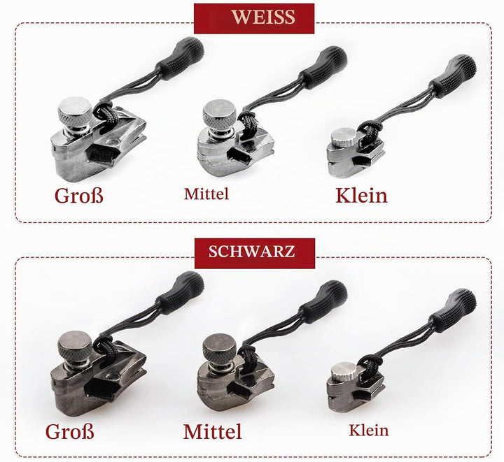 munkees® Reissverschluss Zipper Reparatur Set - Universell anwendbar &amp; kinderleicht - Reisverschluss