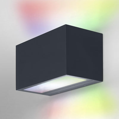 LEDVANCE SMART+ WI-FI WIDE BRICK RGB 14,5cm- dimmbare LED Wandleuchte dunkelgrau mit hochwertigem Al