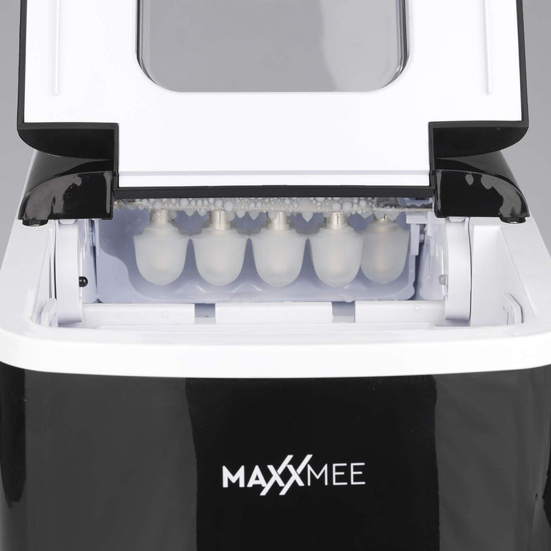 MAXXMEE Eiswürfelmaschine Ice Maker | Eiswürfelbereiter mit 2 Würfelgrössen, 1,8 L Wassertank, kein