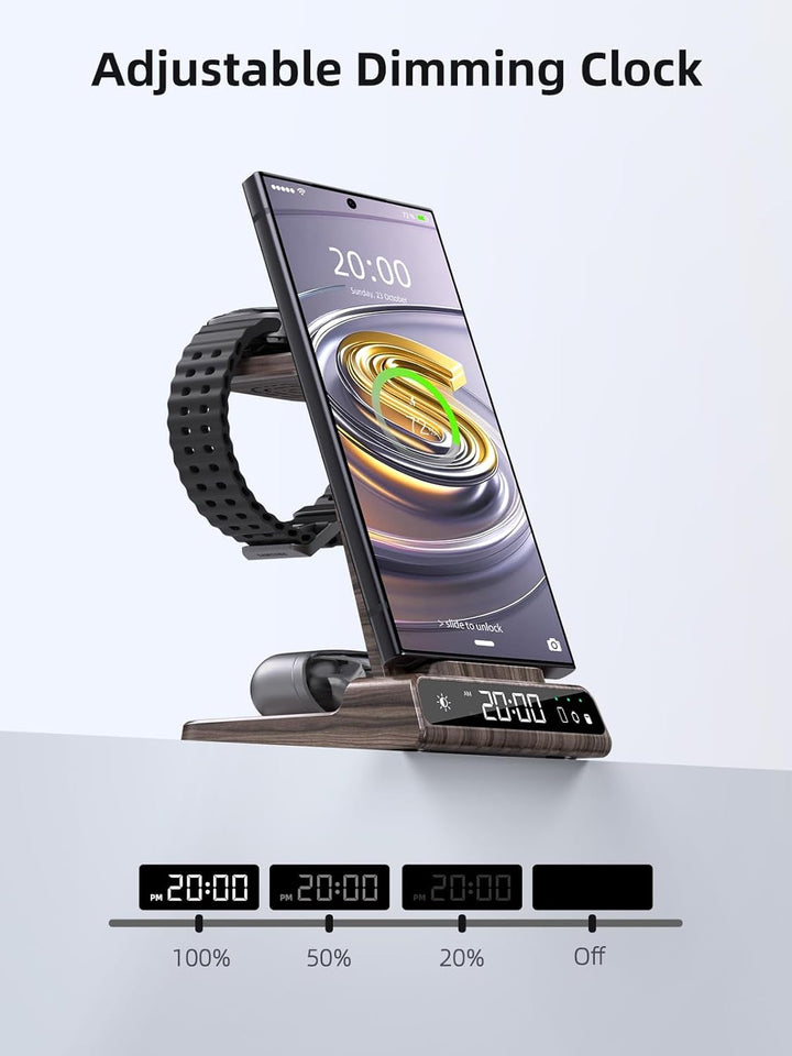Wireless Charger für Samsung Galaxy S23 Ultra, Induktive ladestation für Samsung Watch 6, 3 in 1 lad